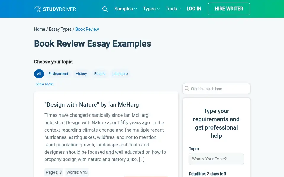 Screenshot of studydriver.com