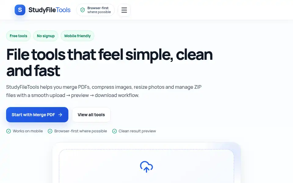 Screenshot of studyfiletools.com