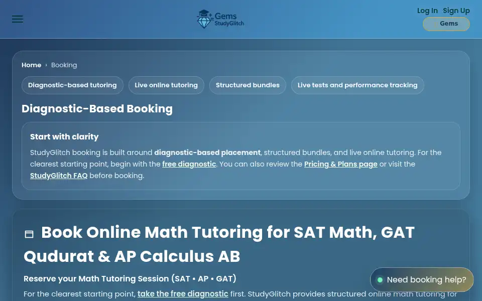 Screenshot of studyglitch.com
