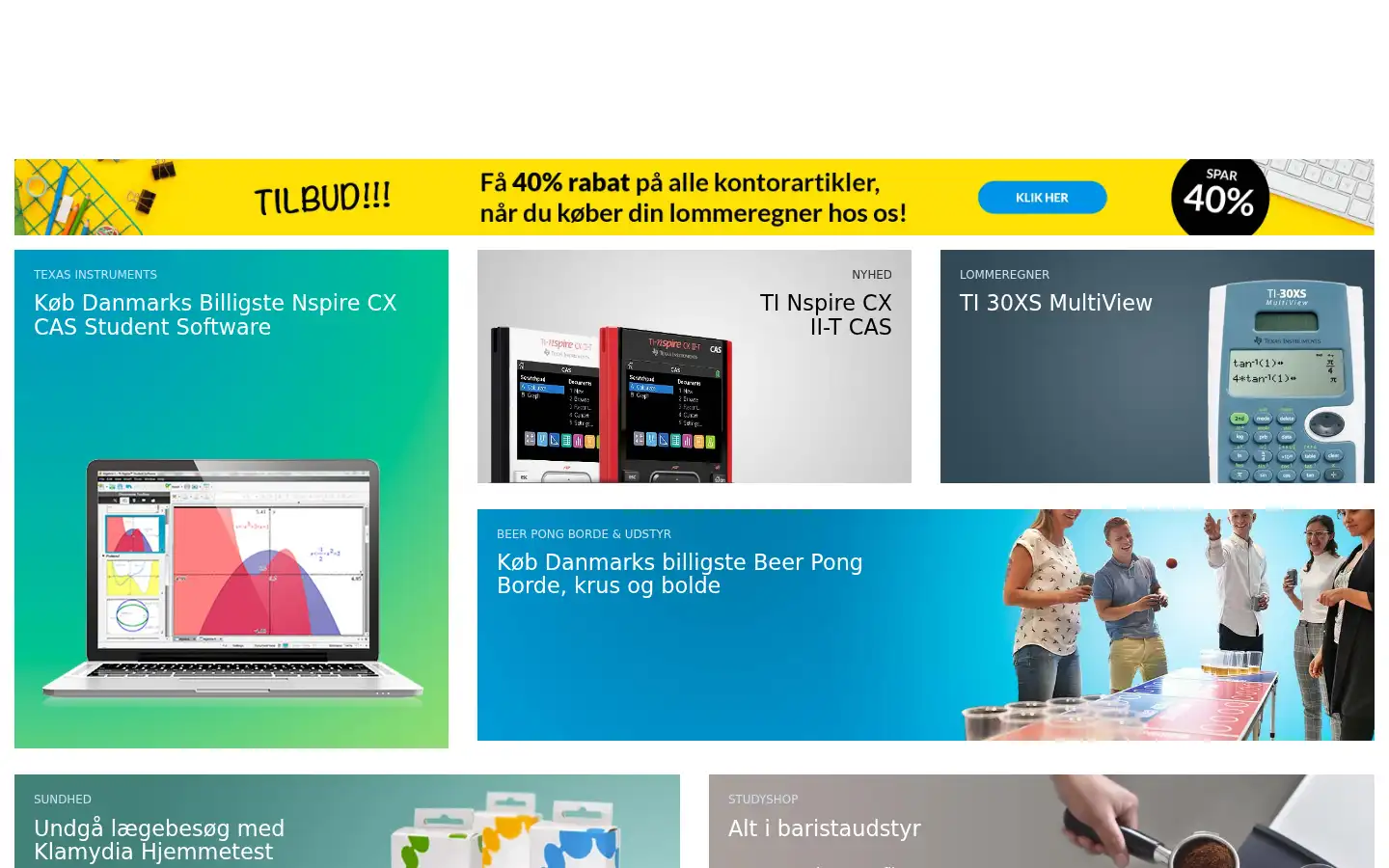 Screenshot of studyshop.dk