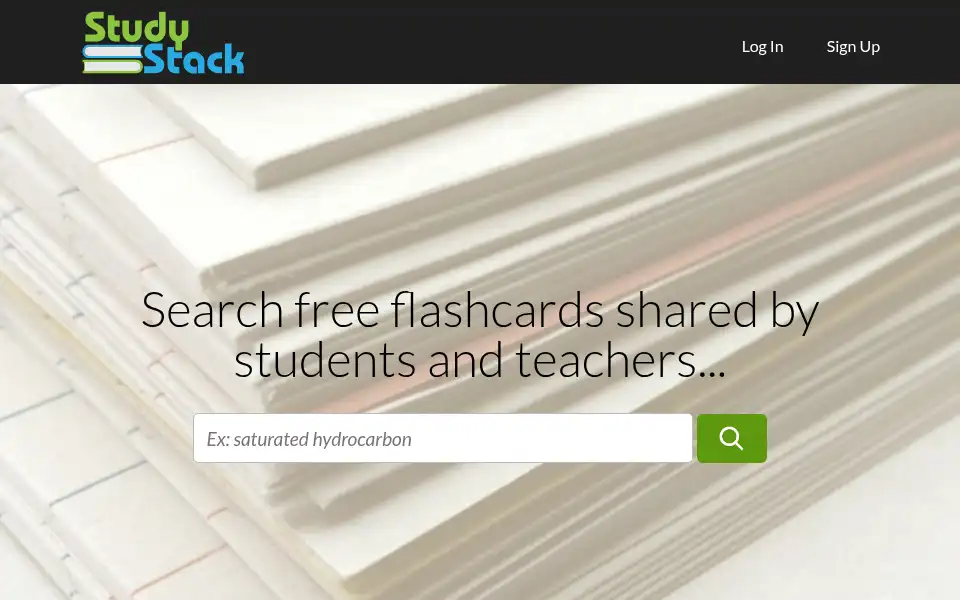 Screenshot of studystack.com