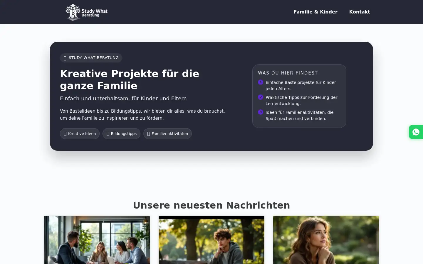 Screenshot of studywhat-beratung.de