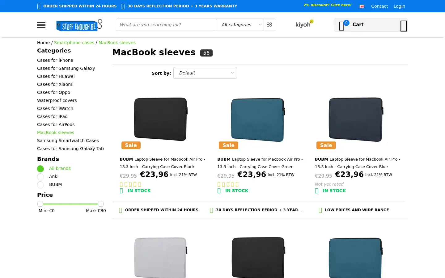 Screenshot of stuffenough.be