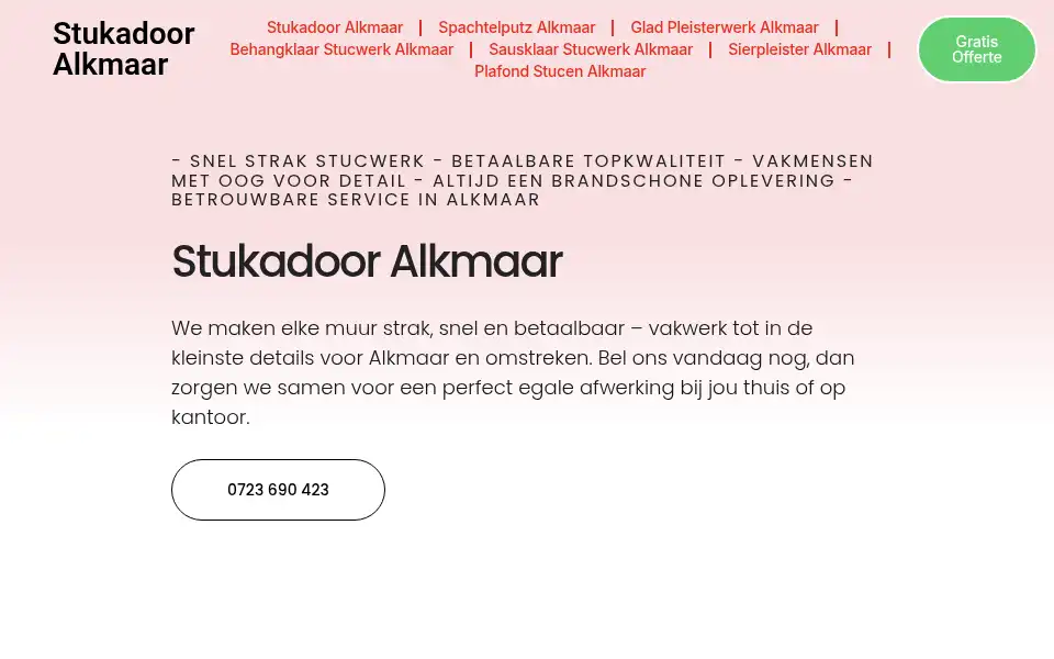 Screenshot of stukadooralkmaar.com