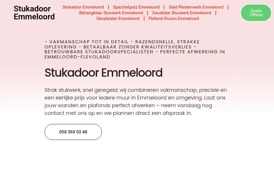 Screenshot of stukadooremmeloord.com
