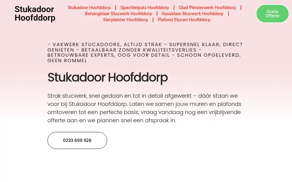 Screenshot of stukadoorhoofddorp.com