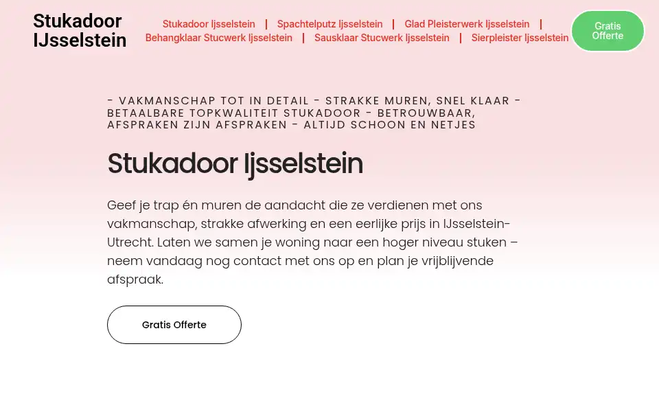 Screenshot of stukadoorijsselstein.com