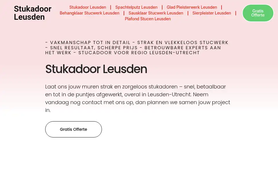 Screenshot of stukadoorleusden.com