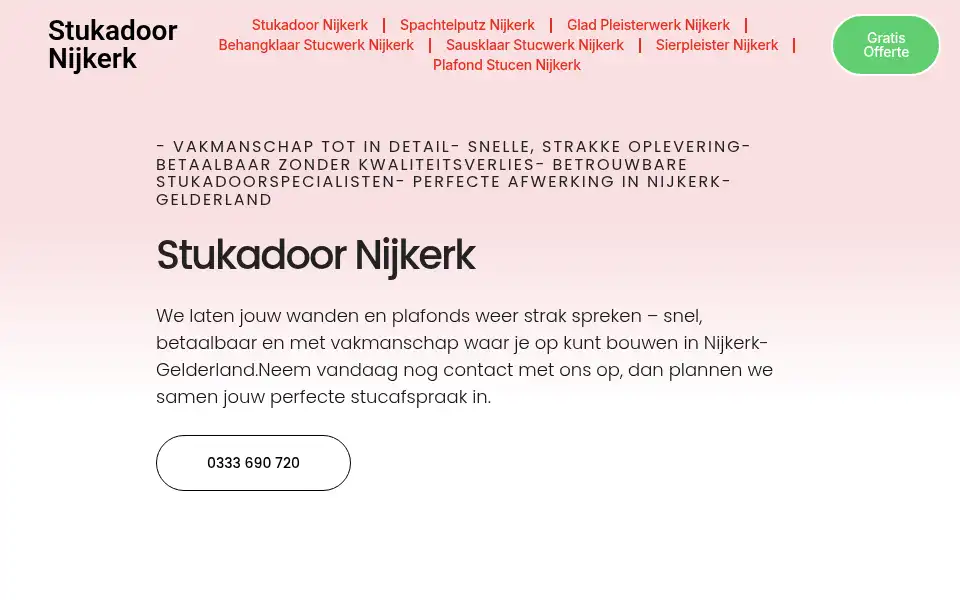 Screenshot of stukadoornijkerk.com
