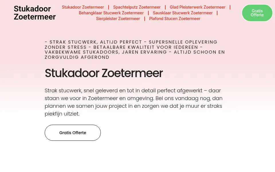 Screenshot of stukadoorzoetermeer.net
