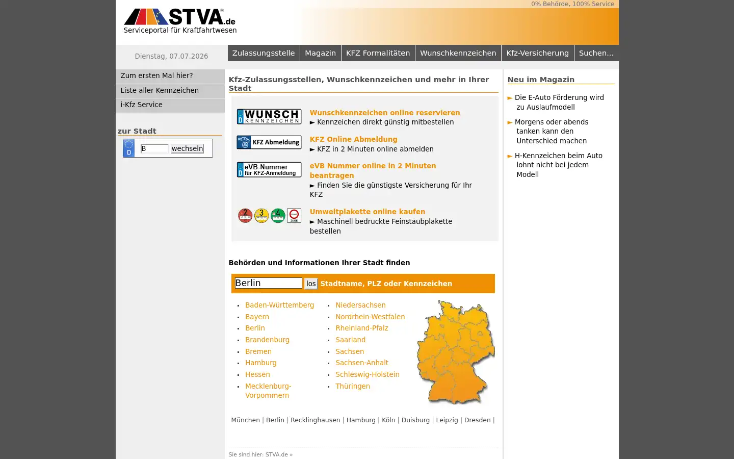 Screenshot of stva.de