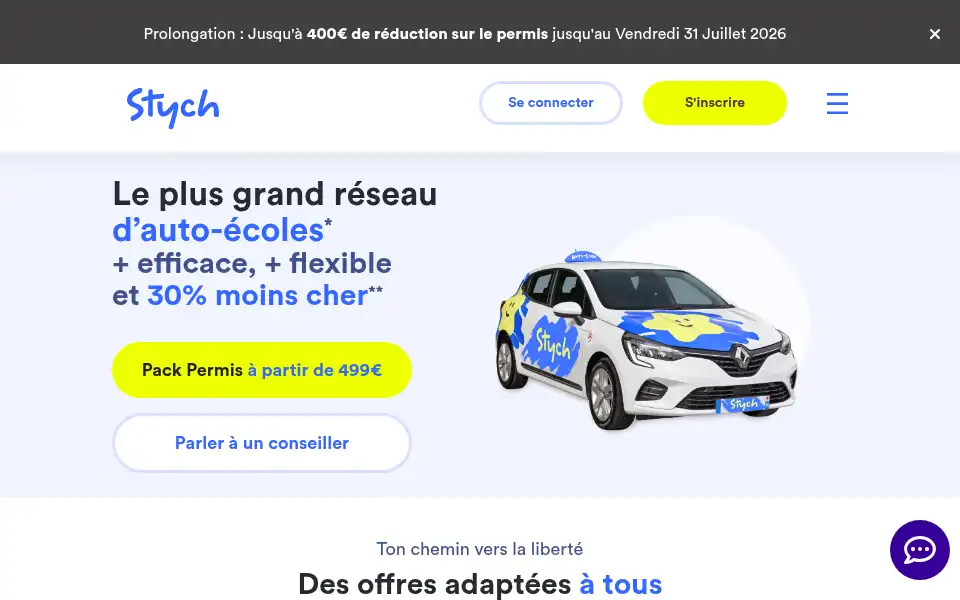Screenshot of stych.fr