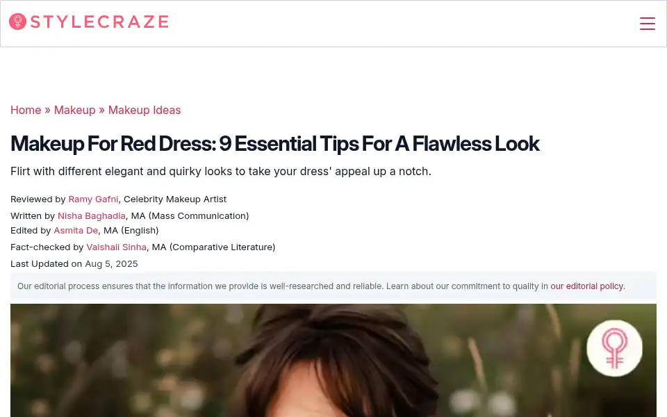 Screenshot of stylecraze.com