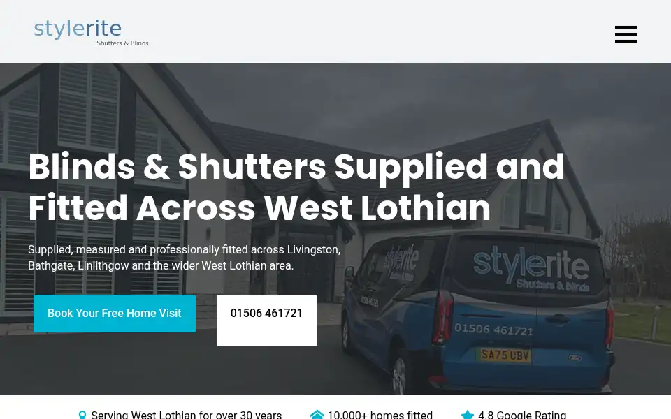 Screenshot of stylerite-blinds.co.uk