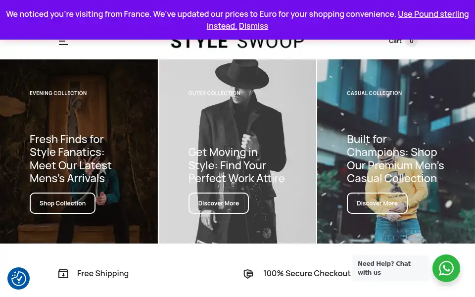 Screenshot of styleswoop.com
