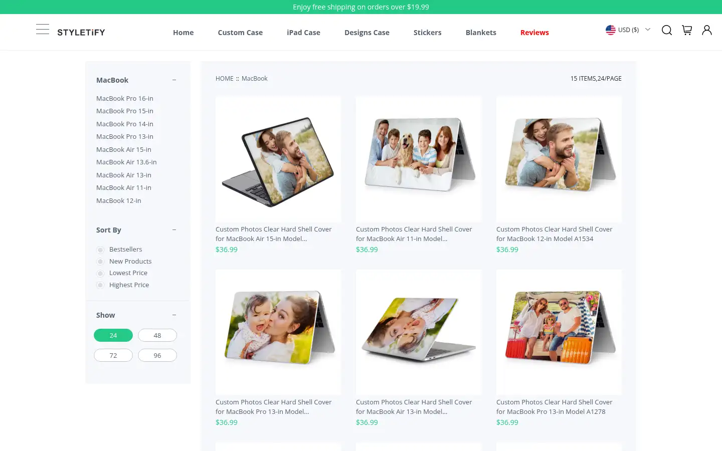 Screenshot of styletify.com