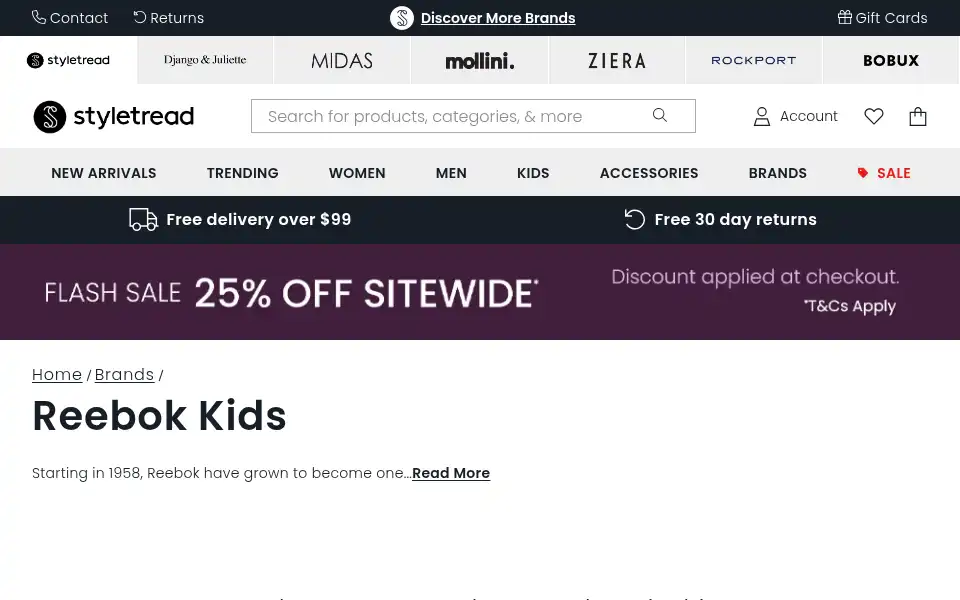 Screenshot of styletread.co.nz