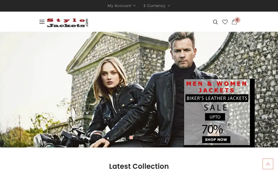 Screenshot of stylojackets.com