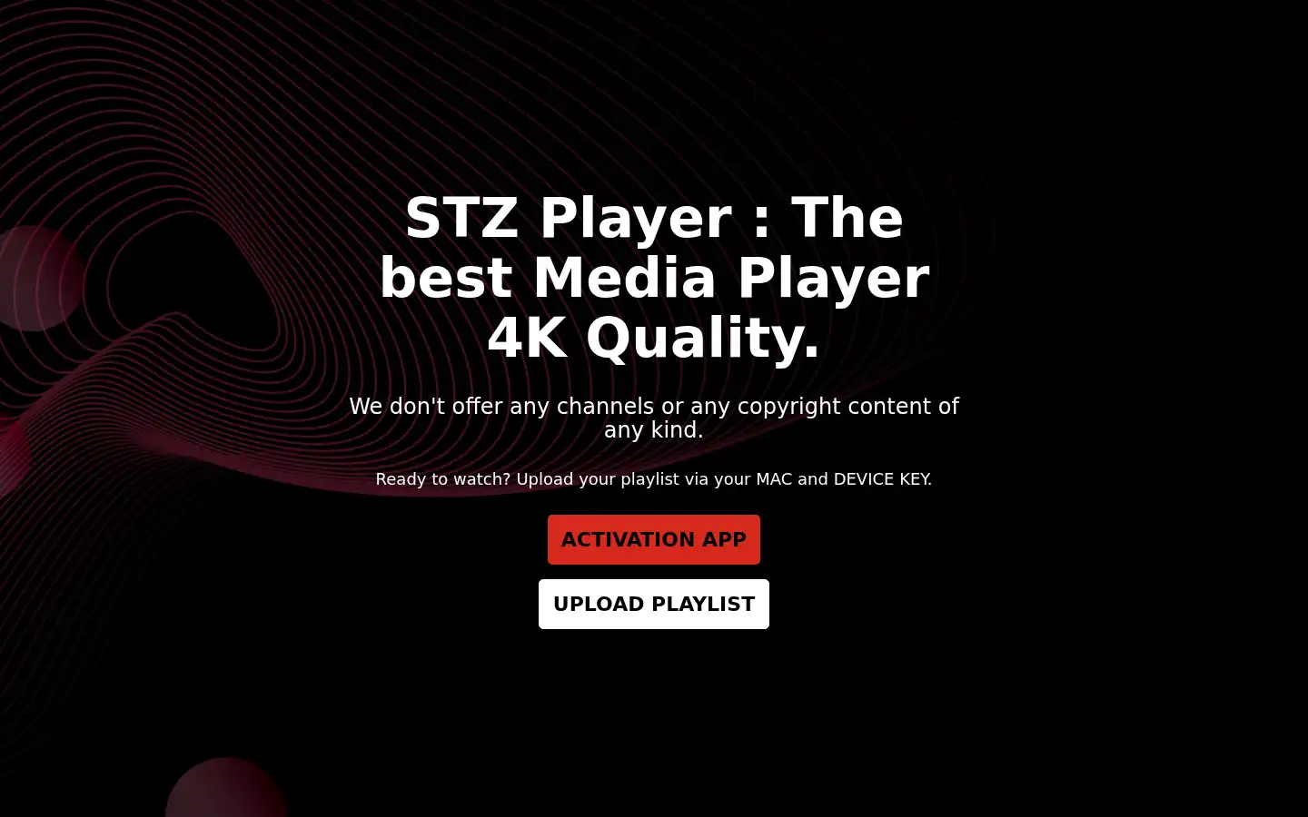Screenshot of stzplayer.com