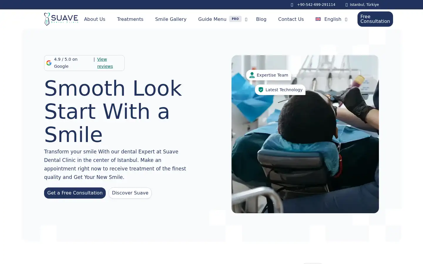 Screenshot of suaveclinic.com