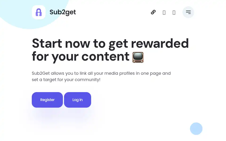 Screenshot of sub2get.com