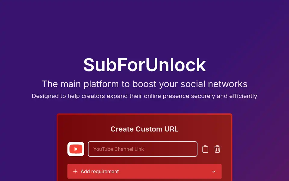 Screenshot of subforunlock.com