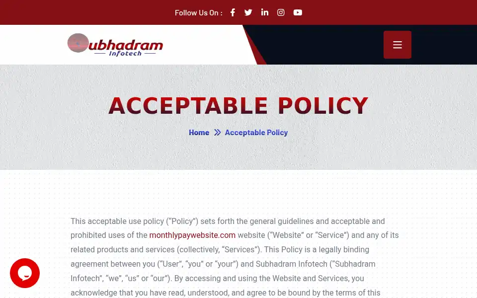 Screenshot of subhadraminfotech.com
