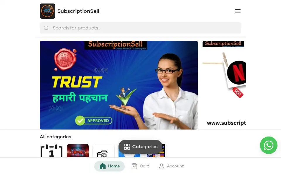 Screenshot of subscriptionsell.com