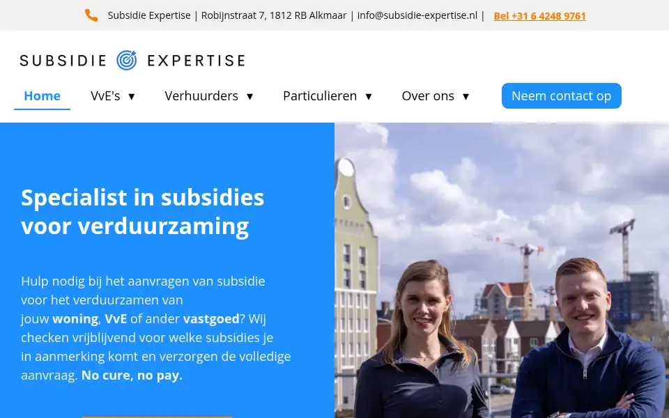 Screenshot of subsidie-expertise.nl