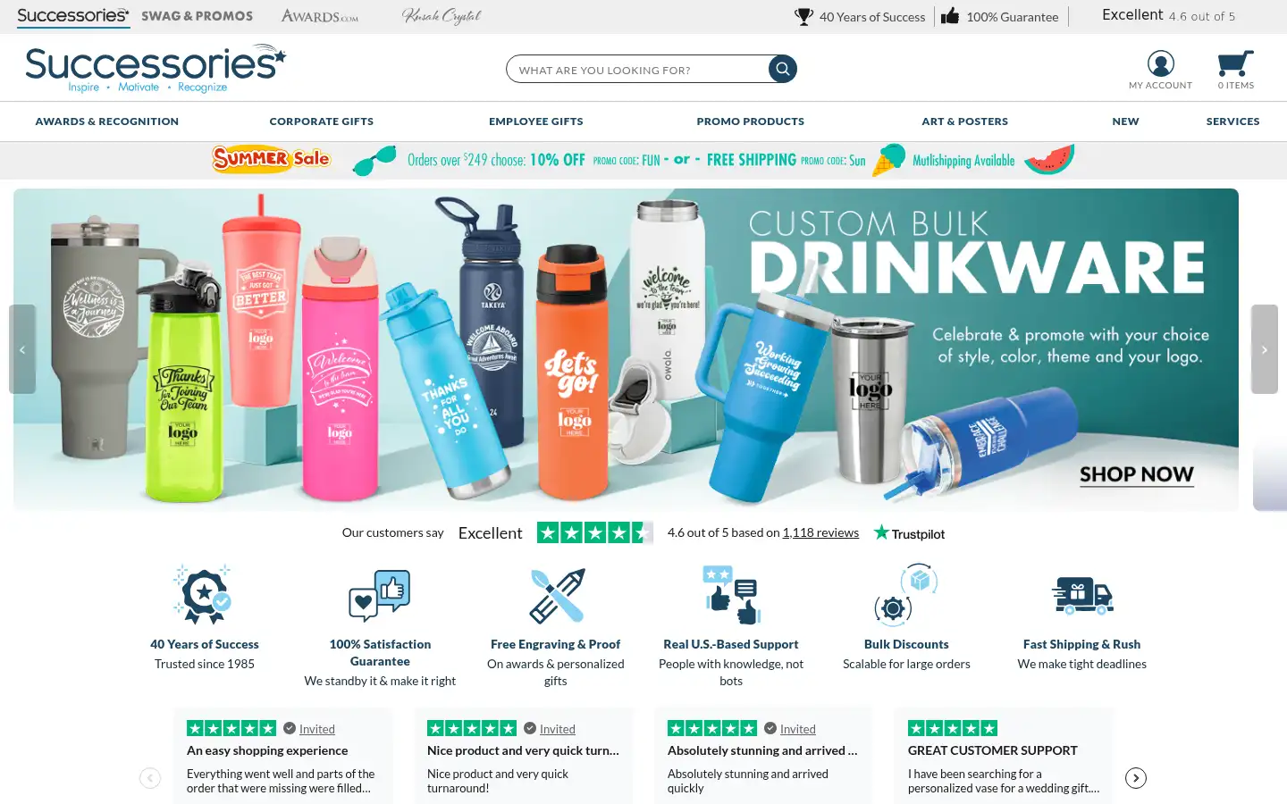 Screenshot of successories.com