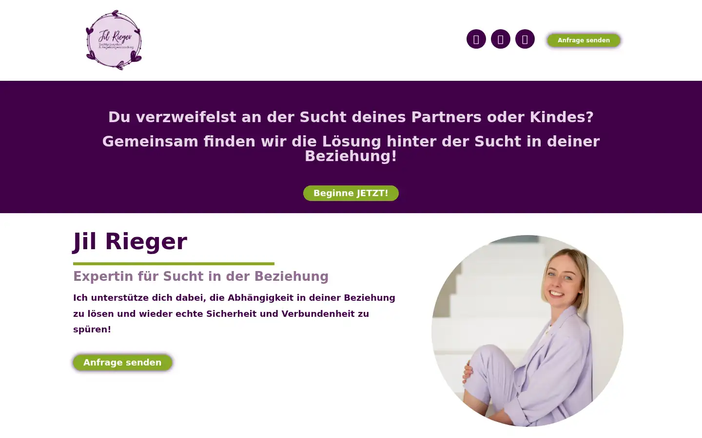 Screenshot of suchtselbstmitjil.de
