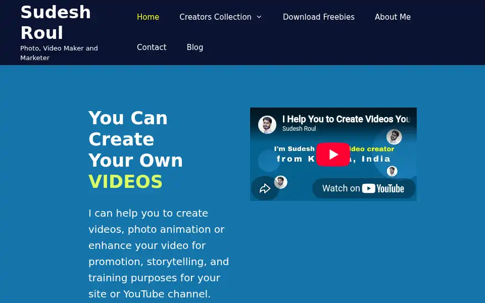 Screenshot of sudeshroul.com