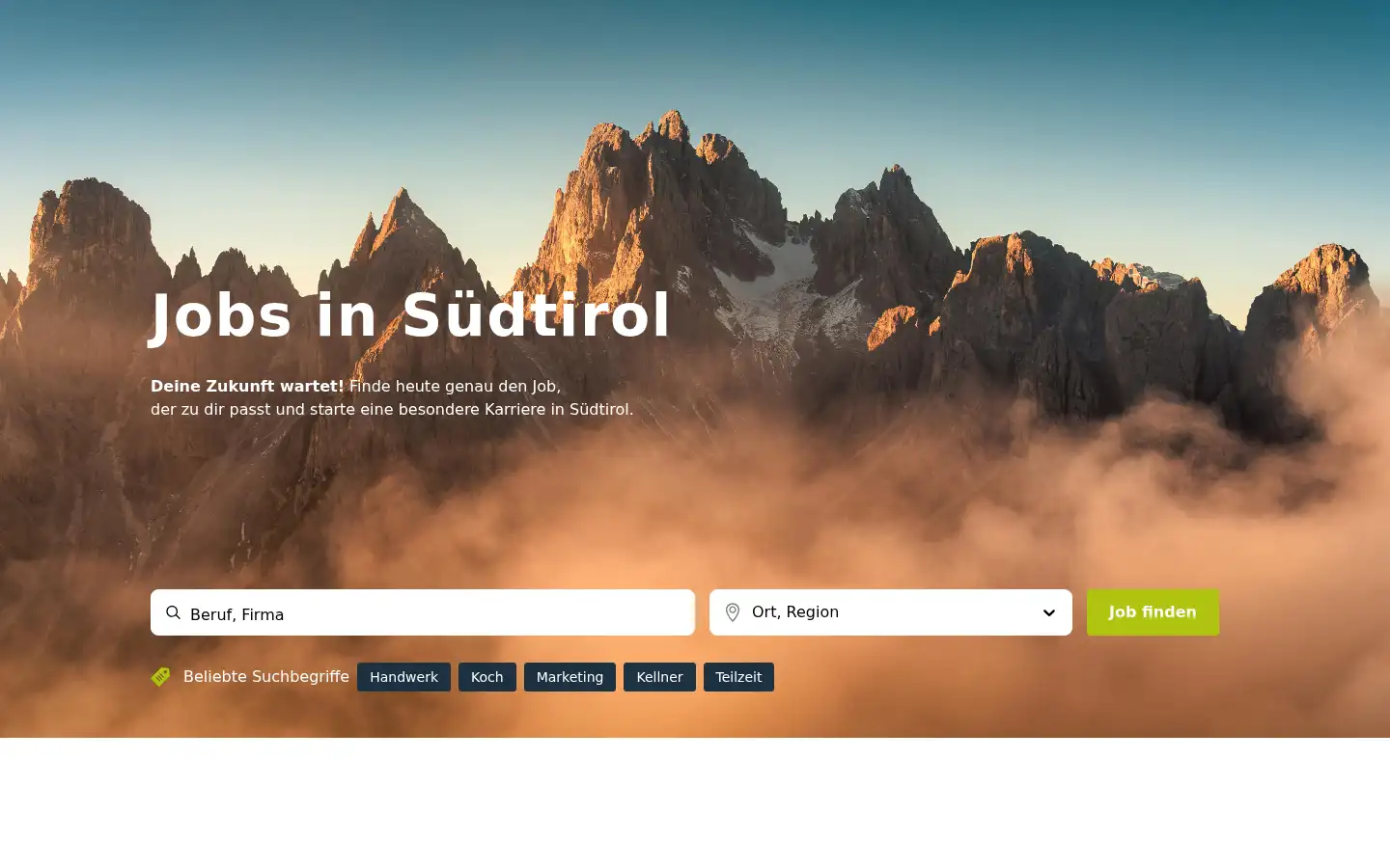 Screenshot of suedtirolerjobs.it