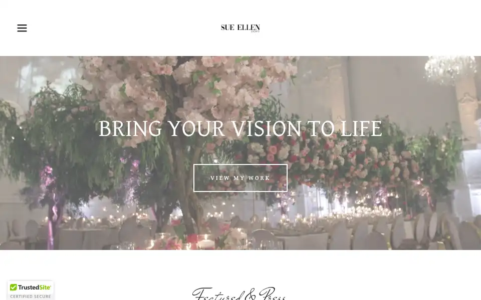 Screenshot of sueellenevents.com