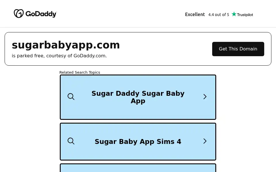 Screenshot of sugarbabyapp.com