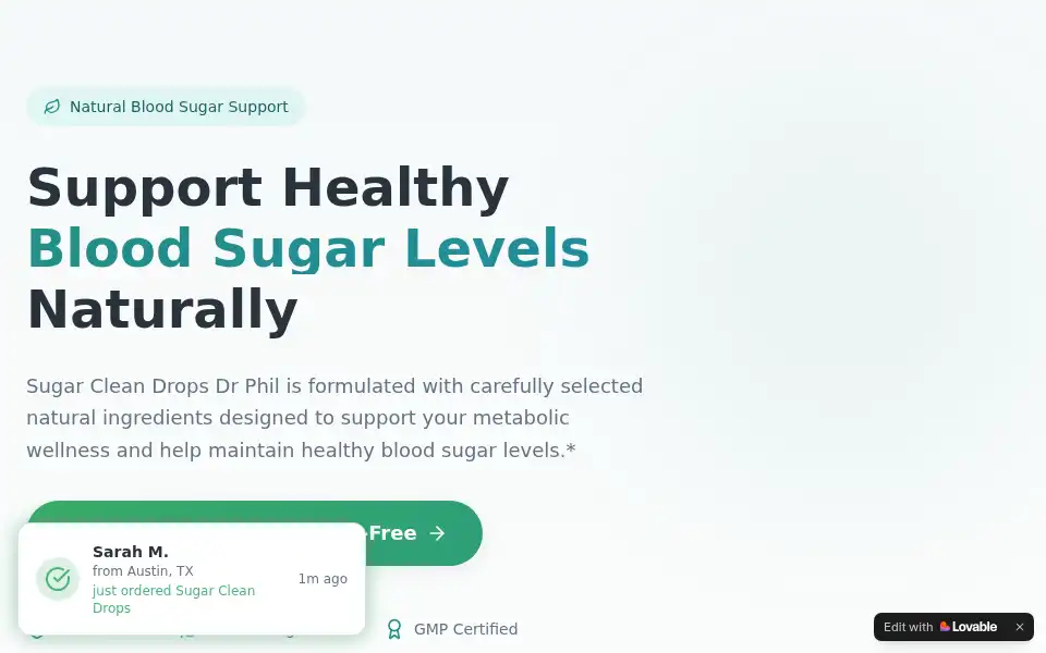 Screenshot of sugarclean.lovable.app