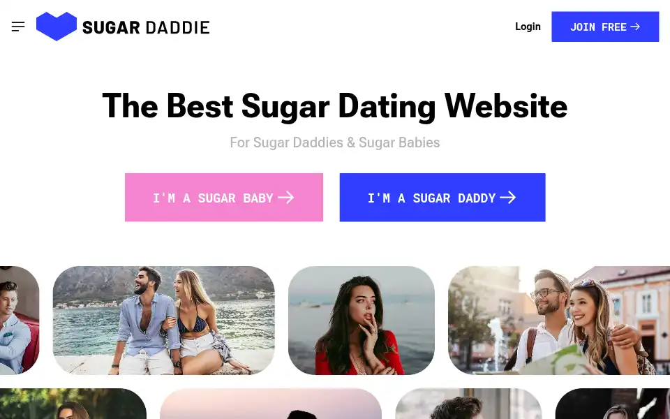 Screenshot of sugardaddie.com
