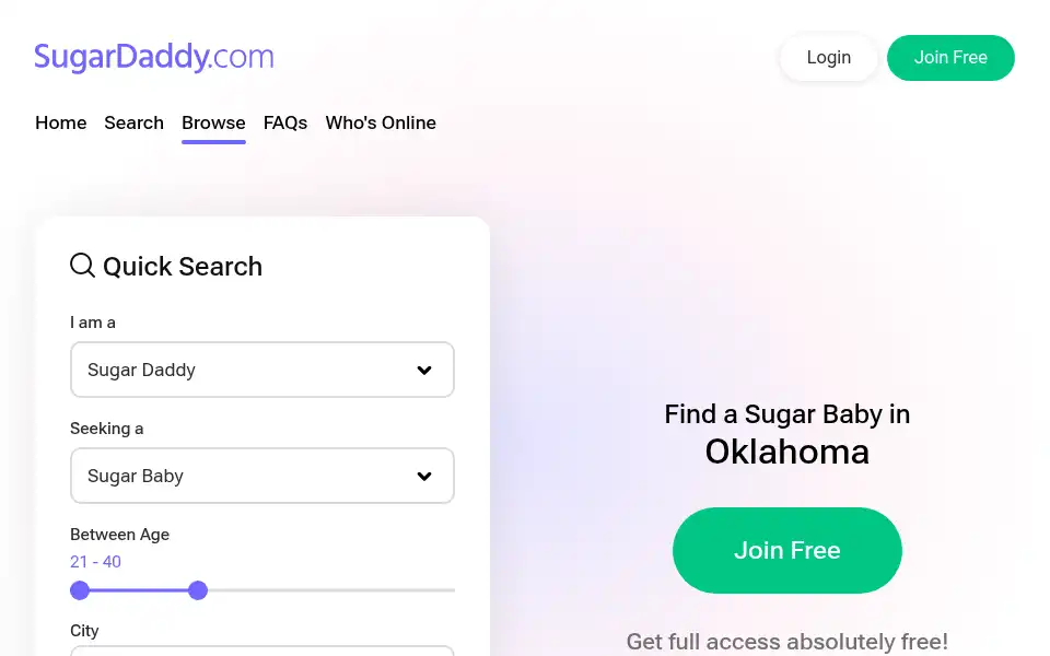 Screenshot of sugardaddy.com