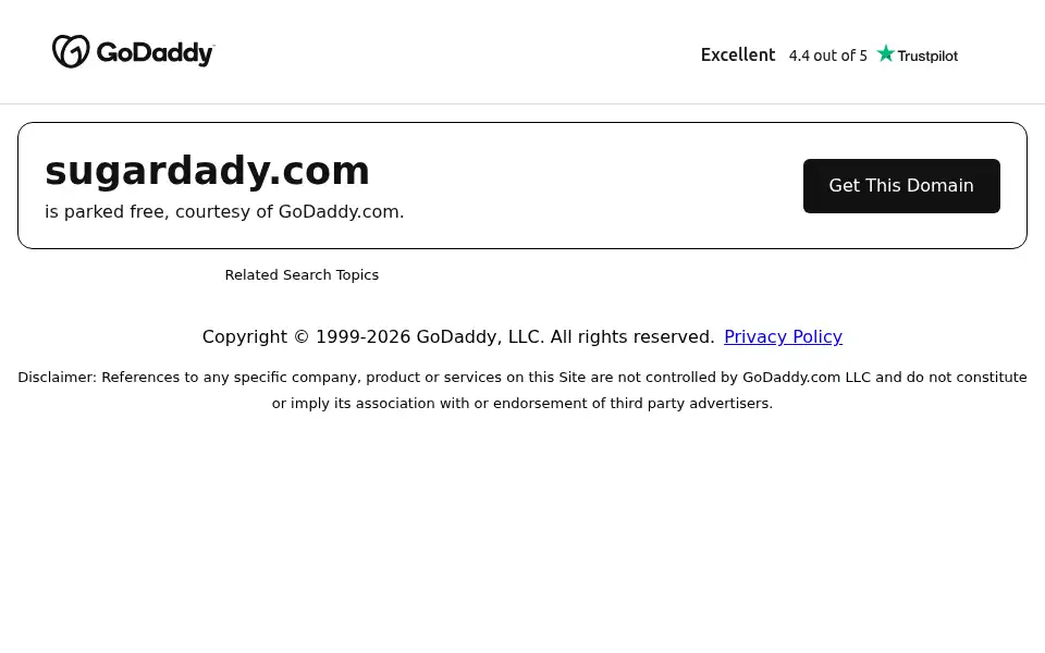 Screenshot of sugardady.com