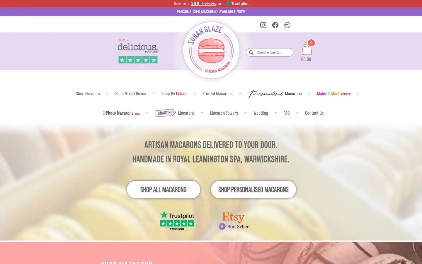 Screenshot of sugarglazebakery.co.uk