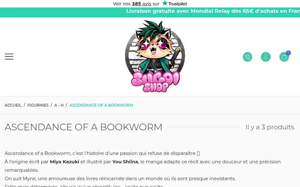 Screenshot of sugoishop.fr