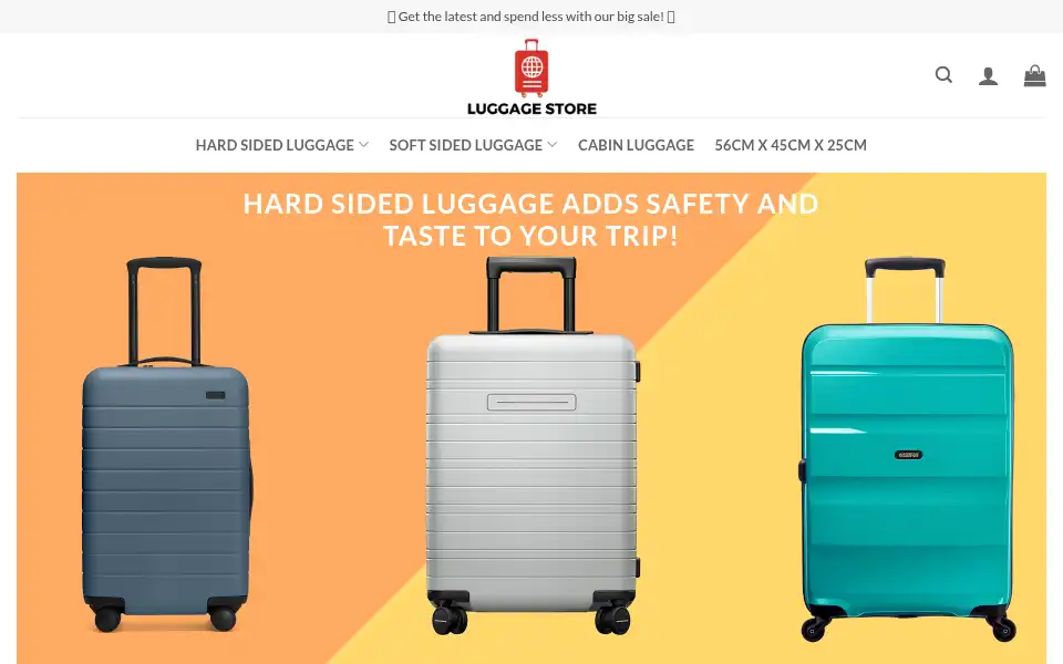 Screenshot of suitcasestoreuk.com