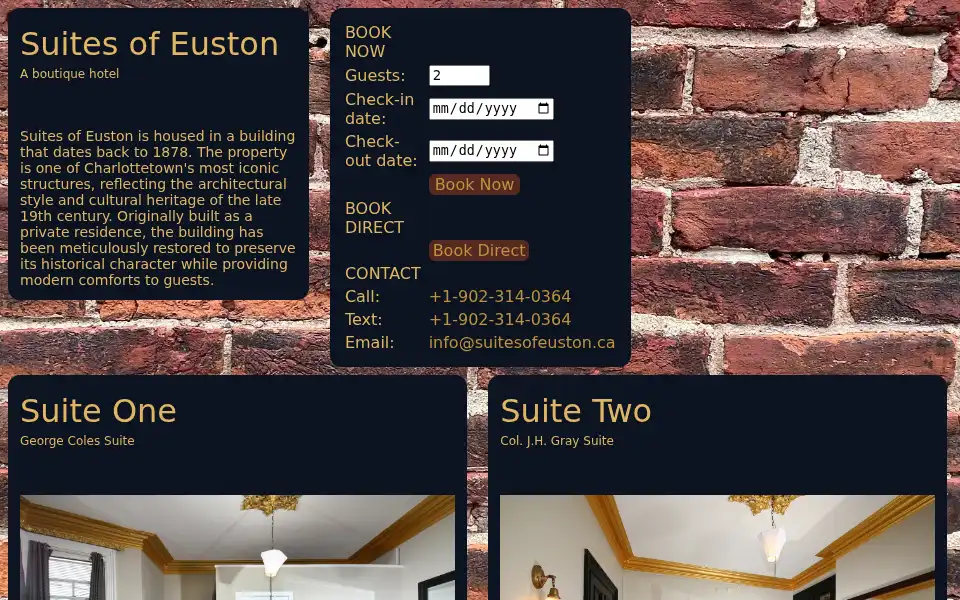 Screenshot of suitesofeuston.ca