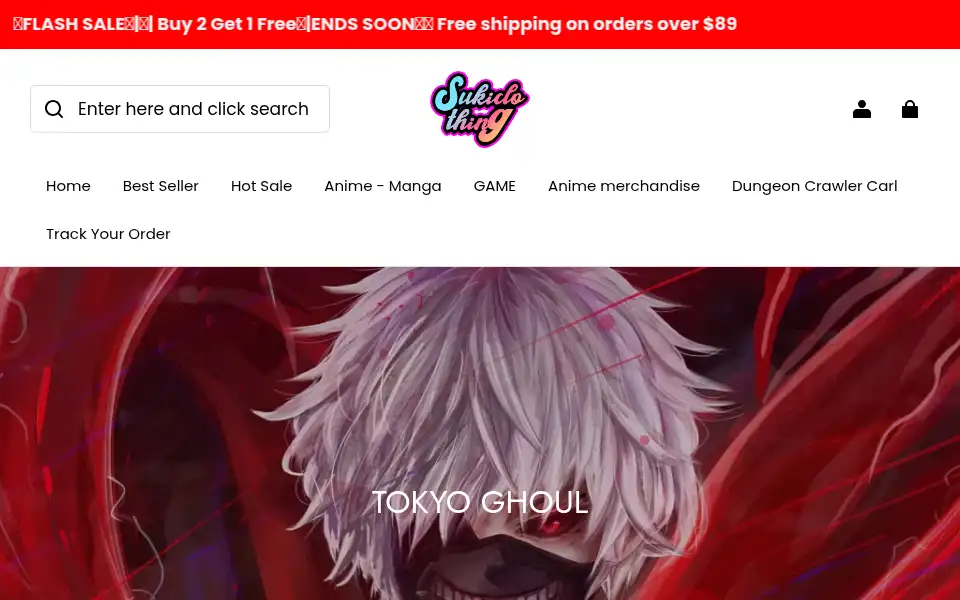 Screenshot of sukiclothing.com
