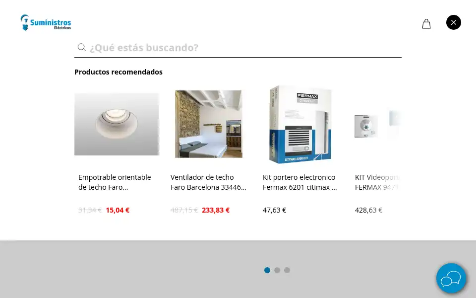 Screenshot of suministroselectricos.es