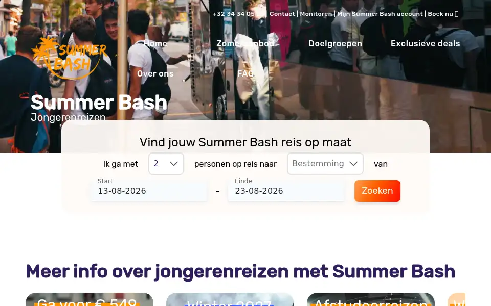 Screenshot of summerbash.be