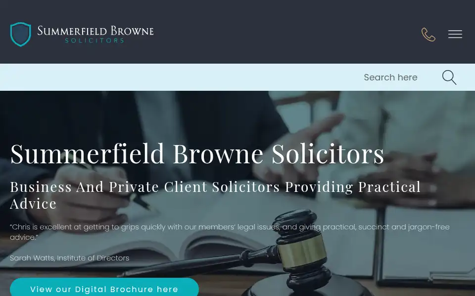 Screenshot of summerfieldbrowne.com