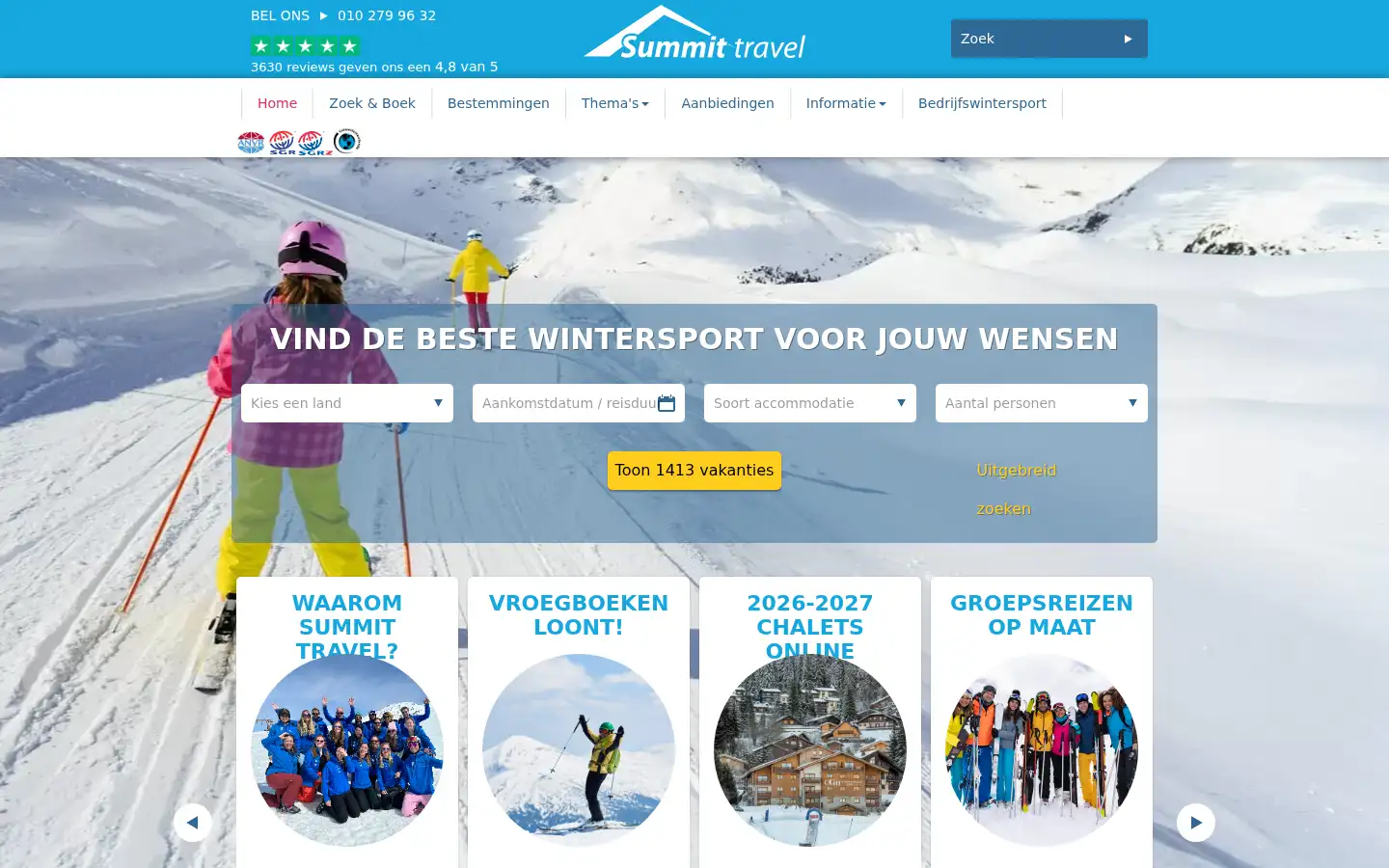 Screenshot of summittravel.nl
