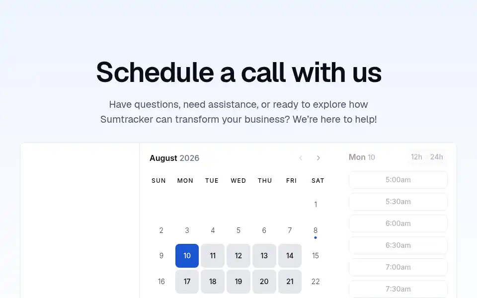 Screenshot of sumtracker.com