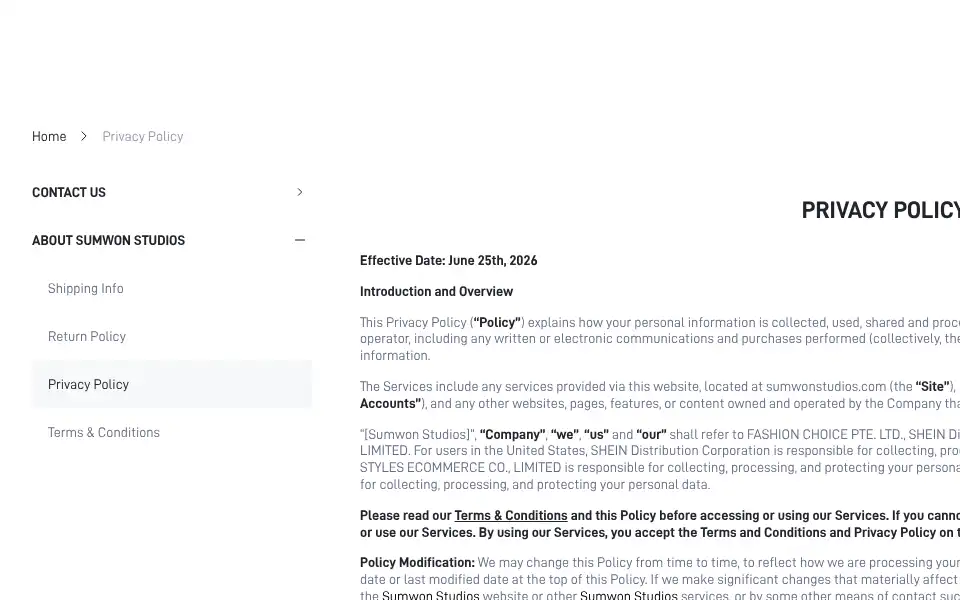 Screenshot of sumwonstudios.com